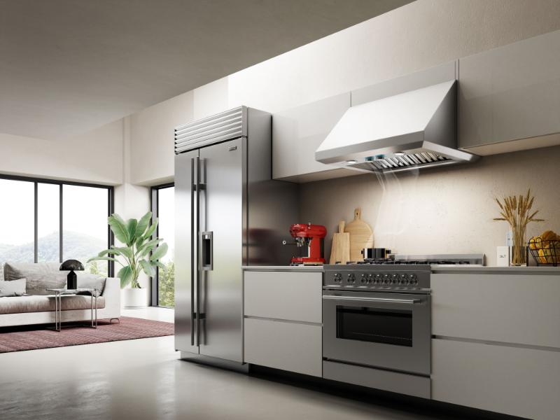 Elica Calabria Wall Mount Hood - 600 / 1200 CFM - Stainless Steal