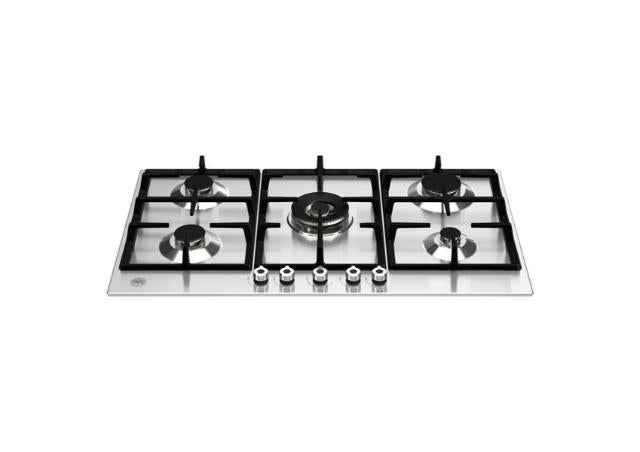 Bertazzoni Professional Series 36" Front Control Cooktop: Gas - Stainless Steel & Carbonio