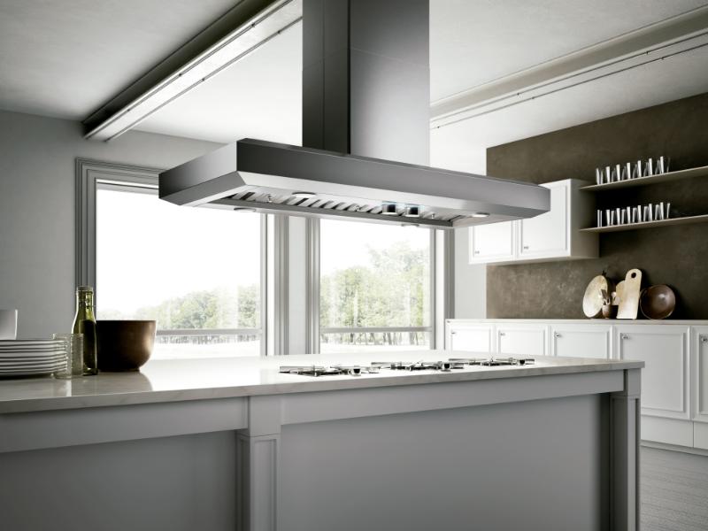 Elica Vavano Island Hood 600 CFM – Stainless Steal
