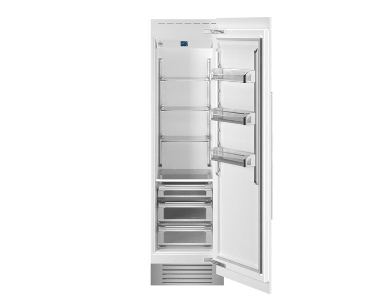 Bertazzoni Professional T-Series 24" Built-In Column Refrigerator - Stainless Steel, Carbonio, & Panel Ready - Right or Left Hinge