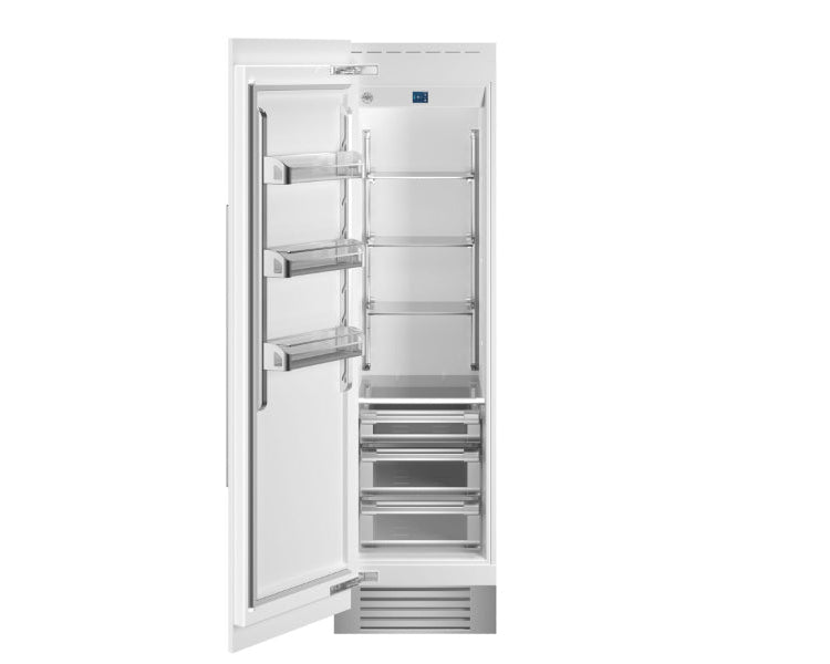 Bertazzoni Professional T-Series 24" Built-In Column Refrigerator - Stainless Steel, Carbonio, & Panel Ready - Right or Left Hinge