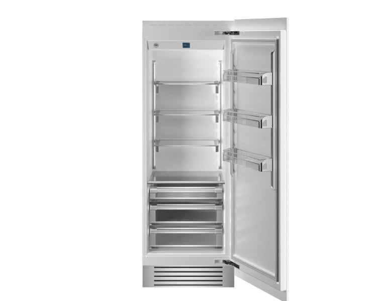 Bertazzoni Professional T-Series 30" Built-In Column Refrigerator - Stainless Steel, Carbonio, & Panel Ready - Right or Left Hinge