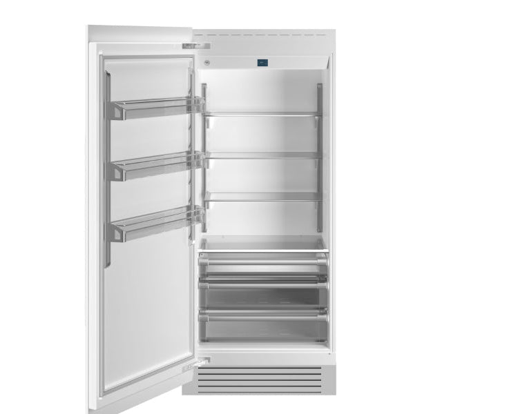 Bertazzoni Professional T-Series 36" Built-In Column Refrigerator - Stainless Steel, Carbonio, & Panel Ready - Right or Left Hinge
