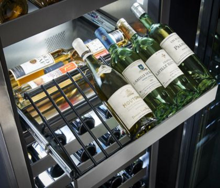 Perlick C-Series 30" Glass Door Dual Zone Wine Column – Indoor - Stainless Steel & Panel Ready - Right & Left Hinge