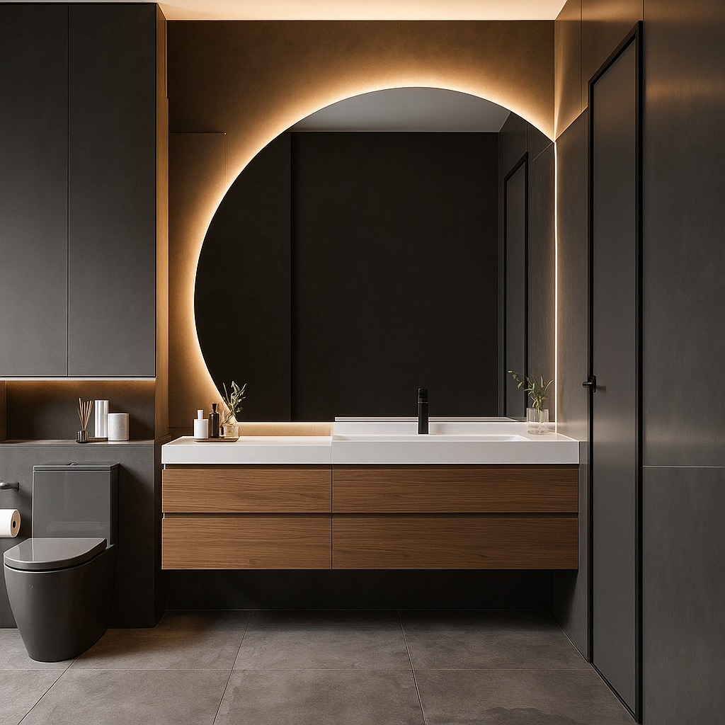 Aurellante CircaGlow Floating Vanity Set