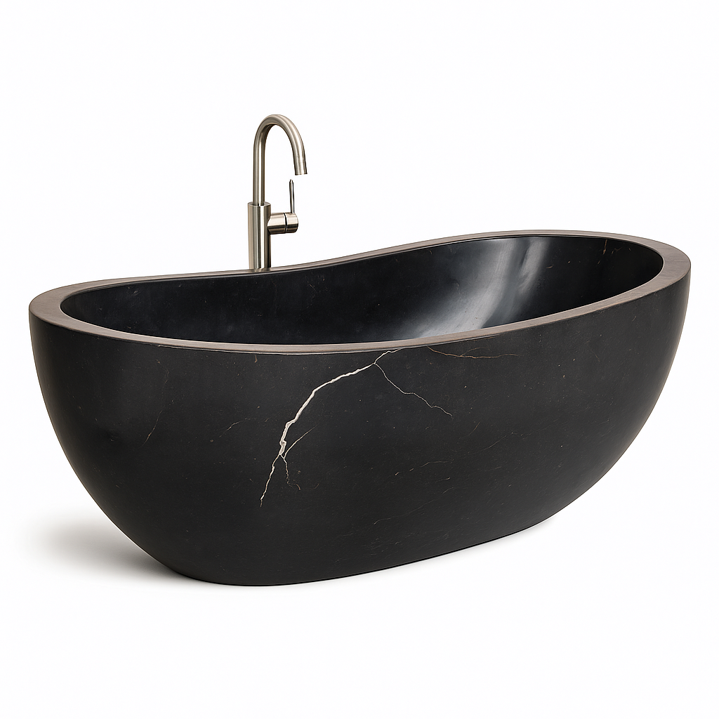 Obsidian Seraph - Onxystone Freestanding Bath