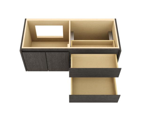Vanderloc Gilded Single Left or Right Wall-Mounted - Vessel Bathroom Vanity