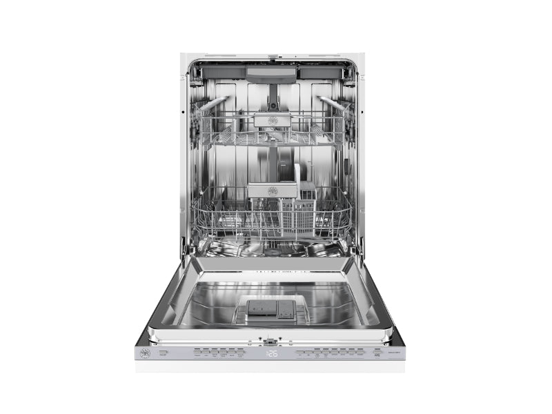 Bertazzoni Professional 24" Tall Tub Dishwasher 42dB, 6 Wash Cycles – Stainless Steel, Carbonio, Panel Ready