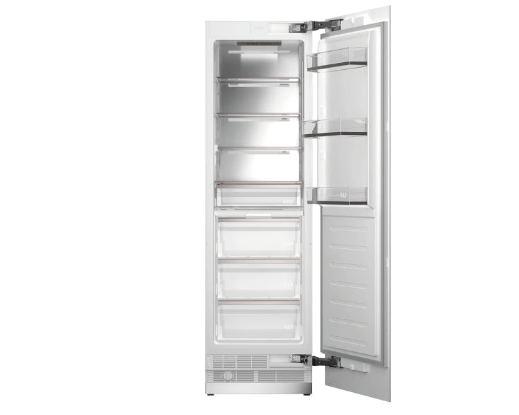 Bertazzoni Professional V-Series 24" Built-In Column Refrigerator With Internal Water Dispenser - Stainless Steel, Carbonio, & Panel Ready - Reversible Door