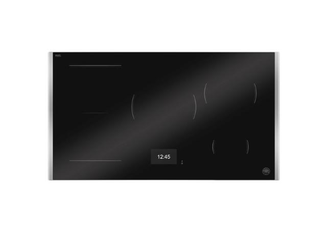Bertazzoni Professional Series 36" Cooktop: Induction – TFT Interface - Black Glass with Stainless Steel, Carbonio, and Gold Metal Frames