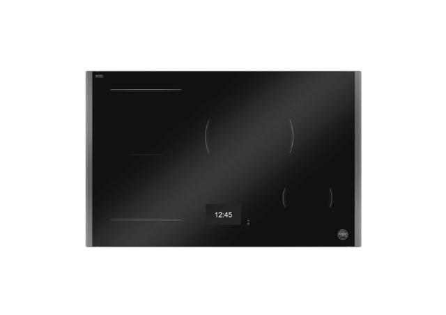 Bertazzoni Professional Series 30" Cooktop: Induction – TFT Interface - Black Glass with Stainless Steel, Carbonio, and Gold Metal Frames