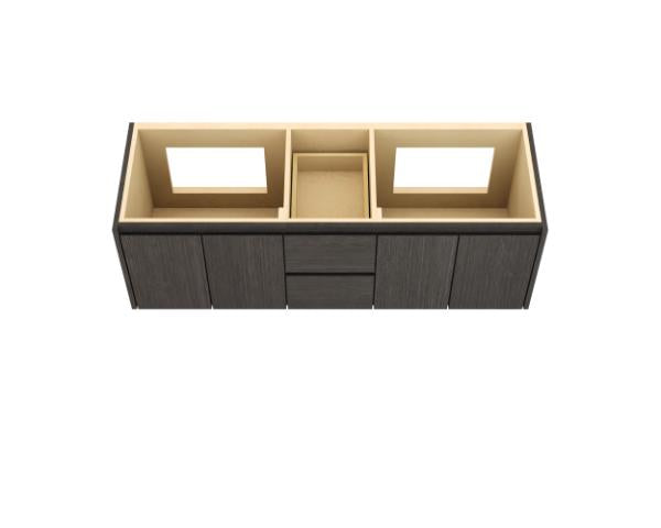 Vanderloc Gilded Double Wall-Mounted - Vessel Bathroom Vanity