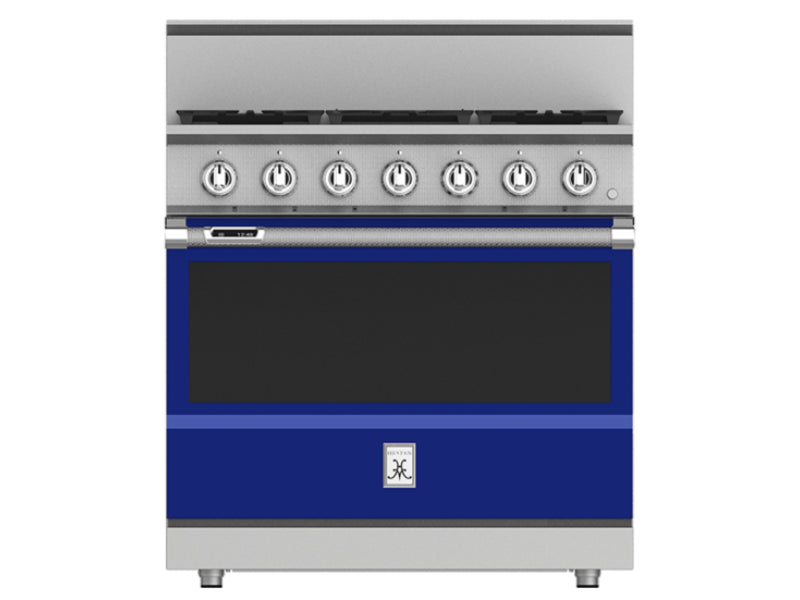 Hestan 36" Range 5 Burner — Dual Fuel, Stainless Steel & Custom Colors