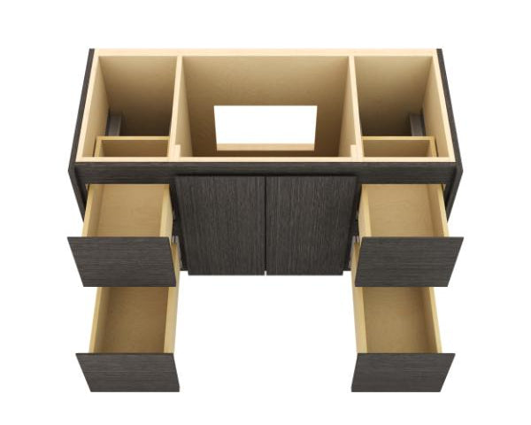 Vanderloc Gilded Single Extra Wide Wall-Mounted - Vessel Bathroom Vanity