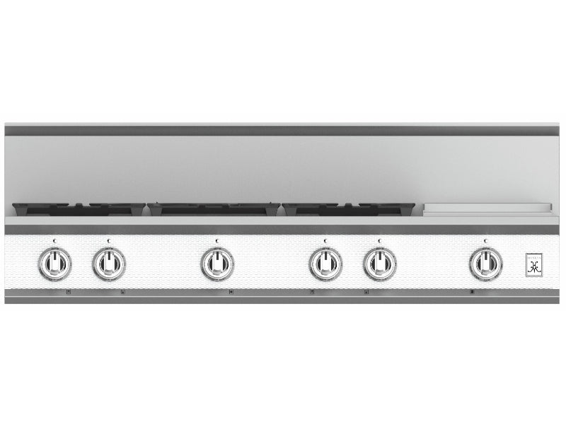 Hestan 48" Rangetop 5 Burner with Griddle — All Gas, Stainless Steel & Custom Finishes
