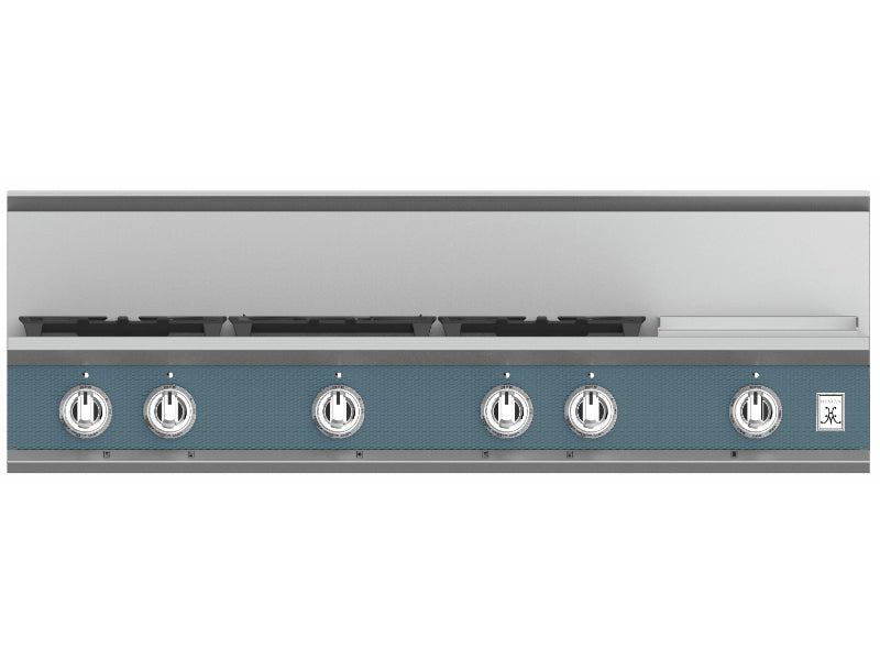 Hestan 48" Rangetop 5 Burner with Griddle — All Gas, Stainless Steel & Custom Finishes