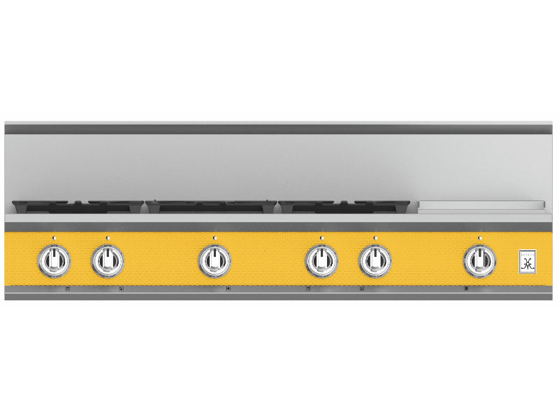 Hestan 48" Rangetop 5 Burner with Griddle — All Gas, Stainless Steel & Custom Finishes