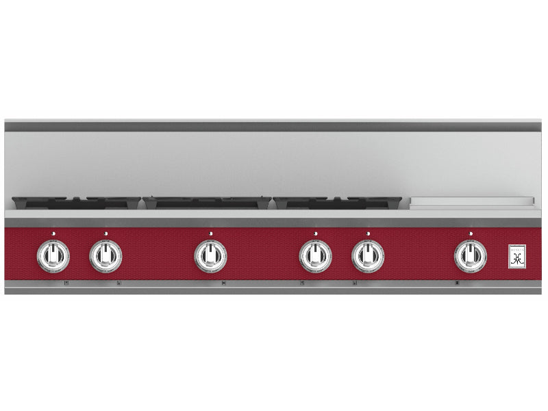 Hestan 48" Rangetop 5 Burner with Griddle — All Gas, Stainless Steel & Custom Finishes