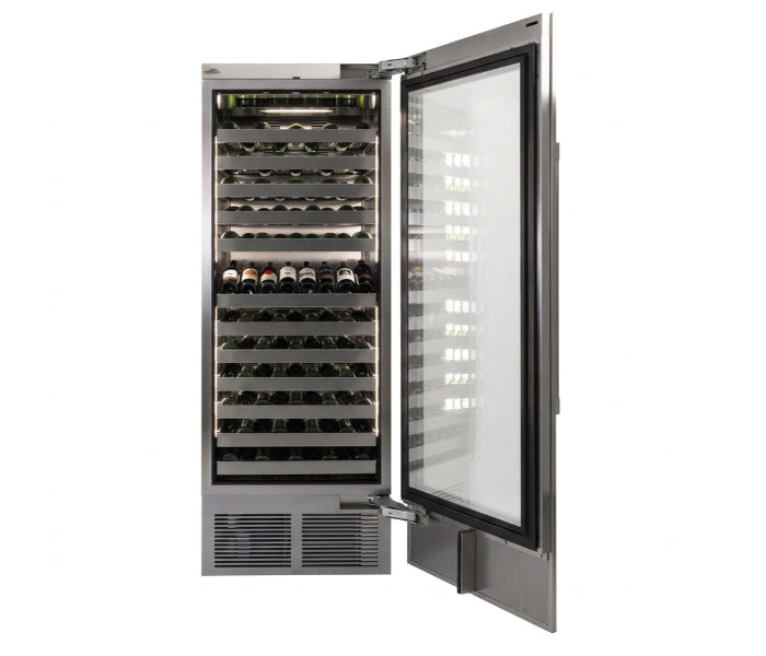 Perlick C-Series 30" Glass Door Single Zone Wine Column – Indoor - Stainless Steel & Panel Ready - Right & Left Hinge