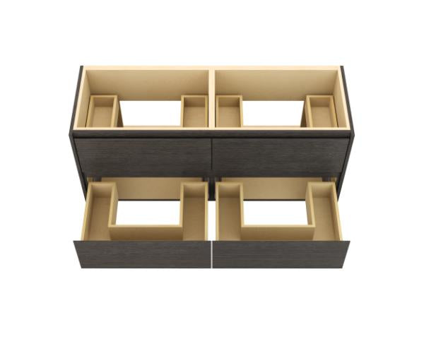 Vanderloc Gilded Double Drawer Wall-Mounted - Undermount Bathroom Vanity