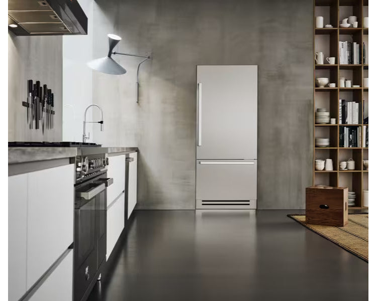 Bertazzoni Professional T-Series 36" Built-In Bottom Mount Refrigerator with Ice Maker - Stainless Steel & Panel Ready - Right or Left Hinge