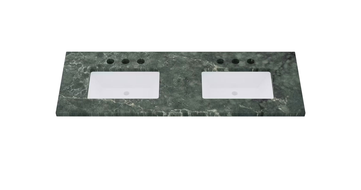 Vanderloc Silestone® Quartz Vanity Top - Double Rectangle Centered Sink