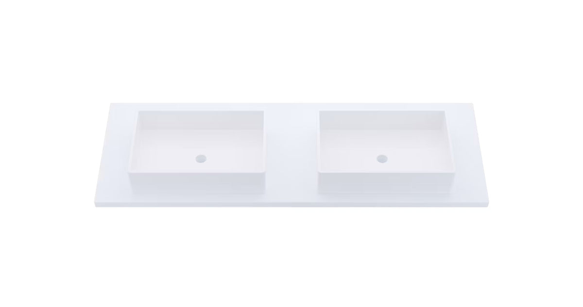 Vanderloc Silestone® Quartz Vanity Top - Double Vigo Centered Sink