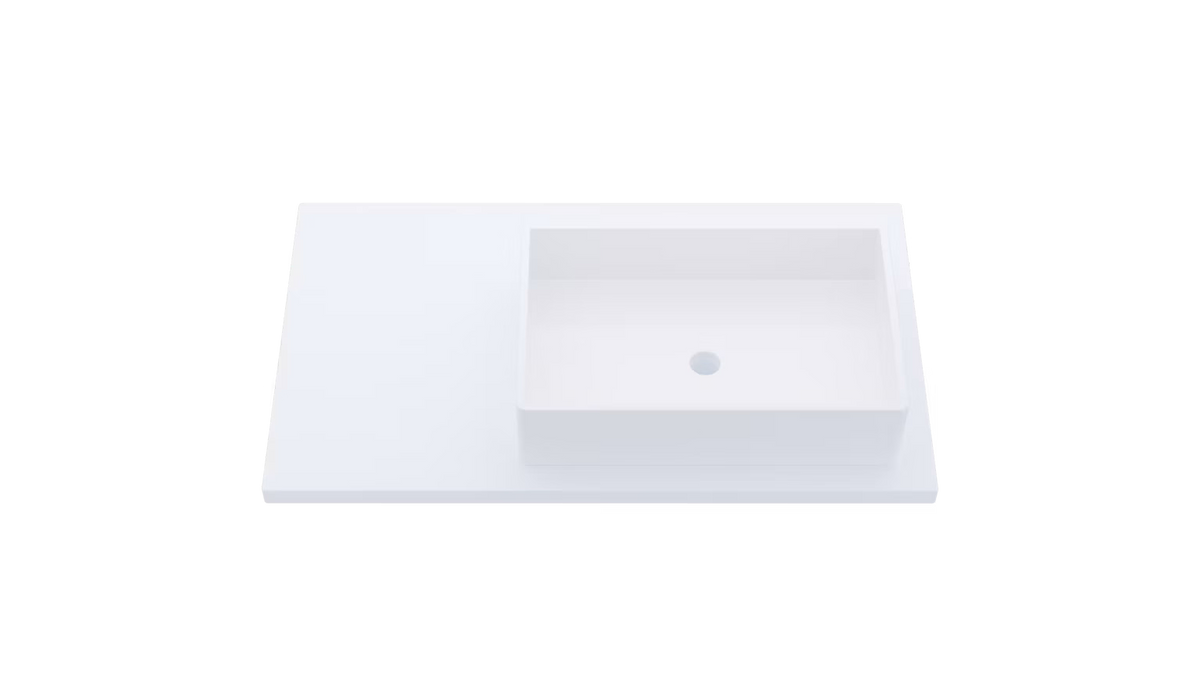 Vanderloc Silestone® Quartz Vanity Top - Single Vigo Right Offset Sink