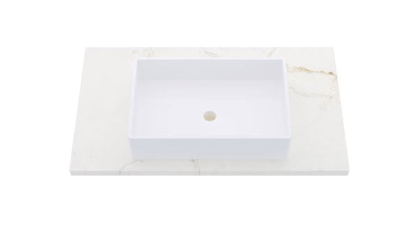 Vanderloc Silestone® Quartz Vanity Top - Single Vigo Centered Sink