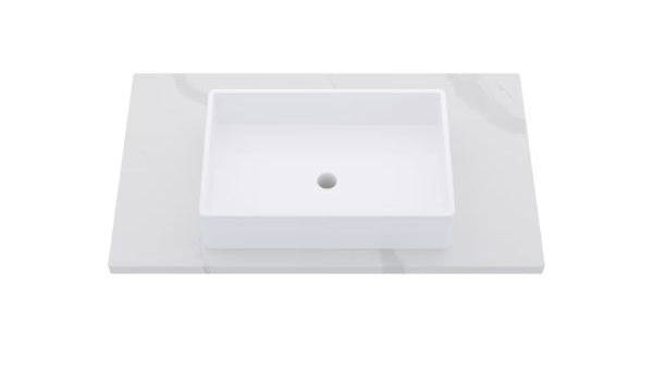 Vanderloc Silestone® Quartz Vanity Top - Single Vigo Centered Sink