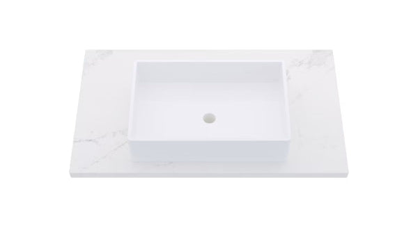 Vanderloc Silestone® Quartz Vanity Top - Single Vigo Centered Sink