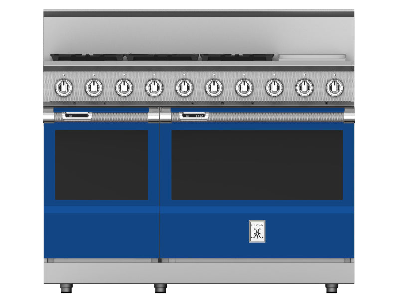 Hestan 48" Range 5 Burner with Griddle — Dual Fuel, Stainless Steel & Custom Finishes
