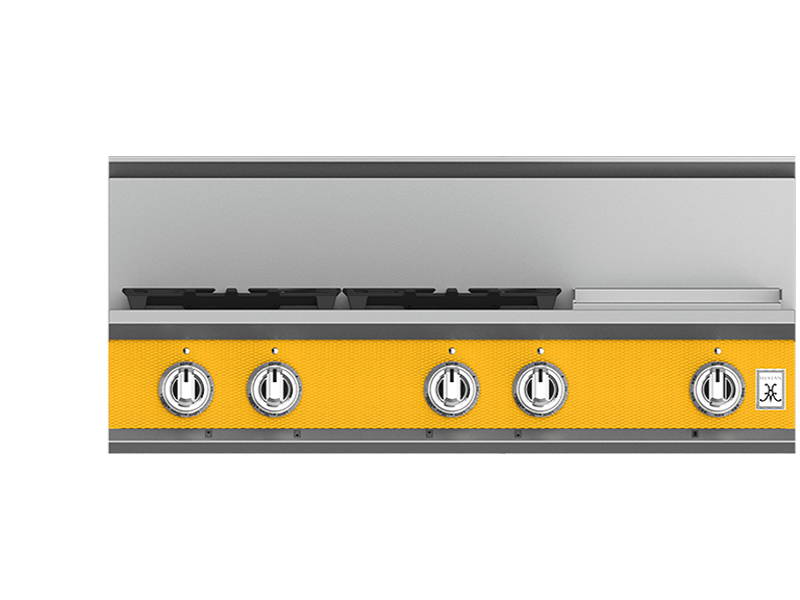 Hestan 36" Rangetop 4 Burner with Griddle — All Gas, Stainless Steel & Custom Finishes
