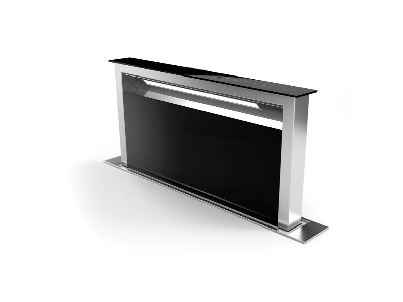 Faber Scirocco Lux Downdraft - Black Glass with Stainless Steel