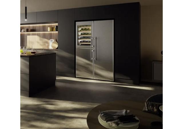 Liebherr 48" Side-by-Side Freestanding Refrigeration Suite with Wine Storage & Freezer — Stainless Steel