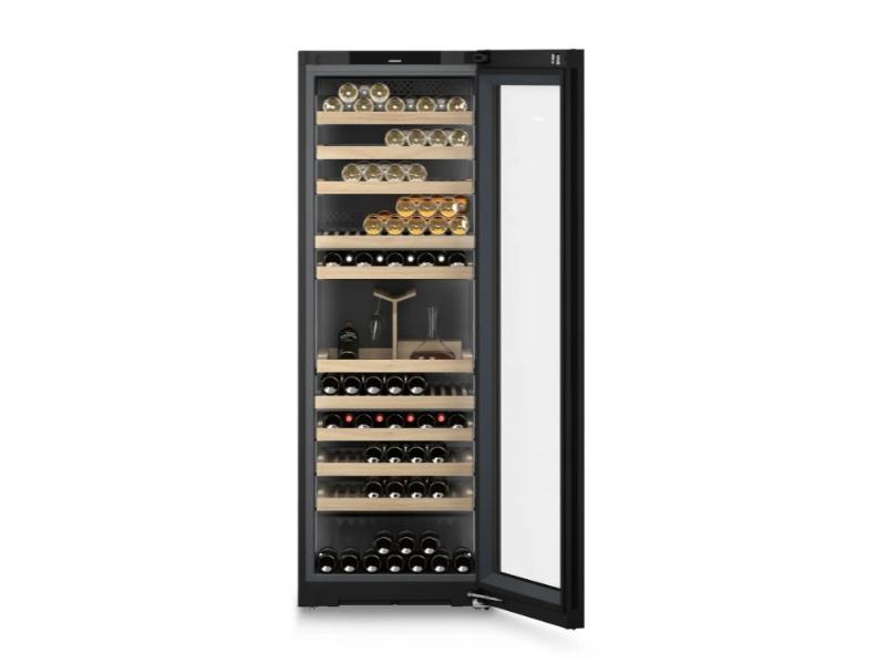 Liebherr 27" Freestanding Wine Storage Refrigerator - Triple Zone - Vinidor Selection - Black Glass
