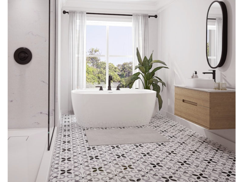 Produits Neptune Alaro Acrylic Freestanding Bathtub – Center Drain – White