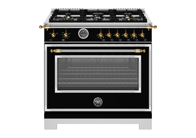 Bertazzoni Heritage Series 36" Range: Gas, Dual Fuel, and Induction — Stainless Steel, Black, and Ivory