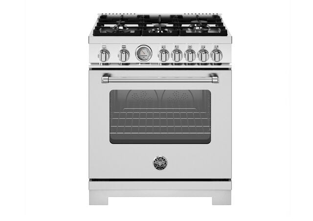 Bertazzoni Master Series 30" Range: Gas, Dual Fuel, and Induction — Stainless Steel, Black, and White