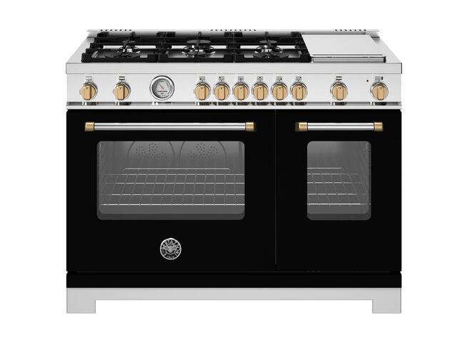 Bertazzoni Master Series 48" Range: Gas, Dual Fuel, and Induction — Stainless Steel, Black, and White
