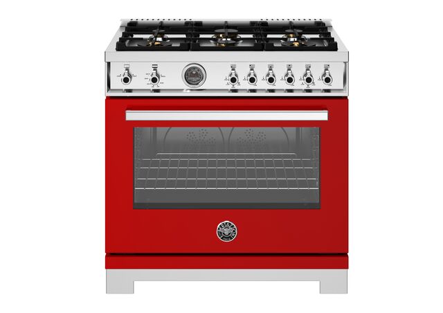 Bertazzoni Professional Series 36" Range: Gas, Dual Fuel, and Induction — Multiple Finishes