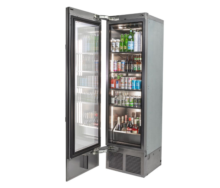 Perlick C-Series 24" Glass Door Single Zone Beverage Column – Indoor - Stainless Steel & Panel Ready - Right & Left Hinge