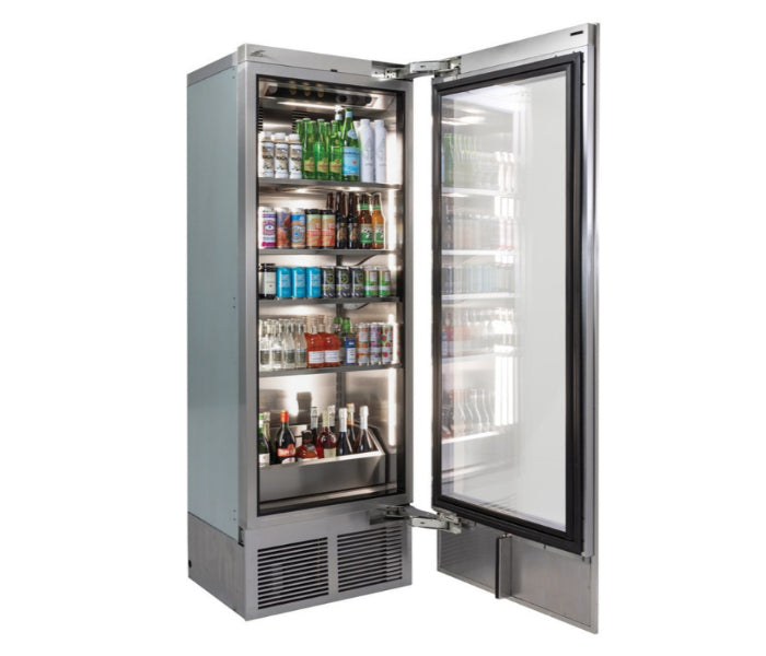 Perlick C-Series 30" Glass Door Single Zone Beverage Column – Indoor - Stainless Steel & Panel Ready - Right & Left Hinge