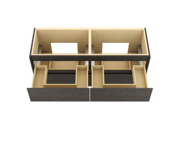 Vanderloc Gilded Double Drawer Wall-Mounted - Undermount Bathroom Vanity