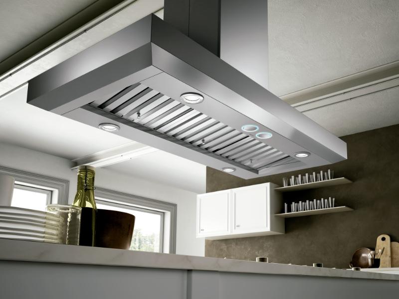 Elica Vavano Island Hood 600 CFM – Stainless Steal
