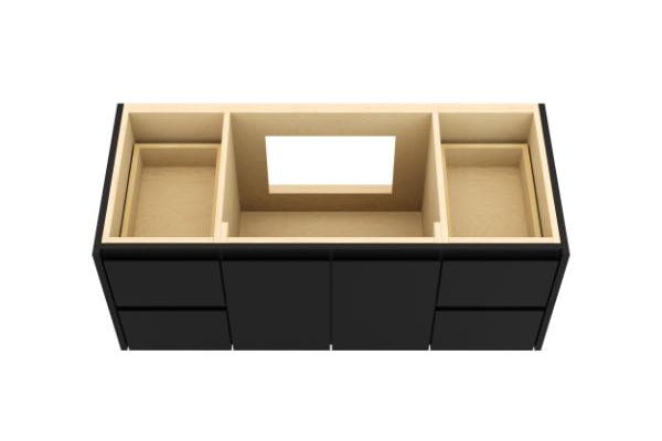 Vanderloc Gilded Single Extra Wide Wall-Mounted - Undermount Bathroom Vanity