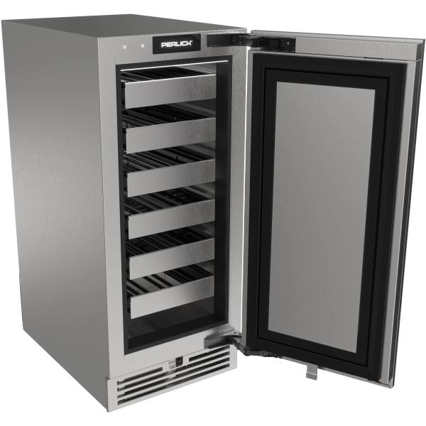 Perlick G5 Luxe 15" Solid Door Dual Zone Wine Reserve – Indoor/Outdoor Rated - Panel Ready