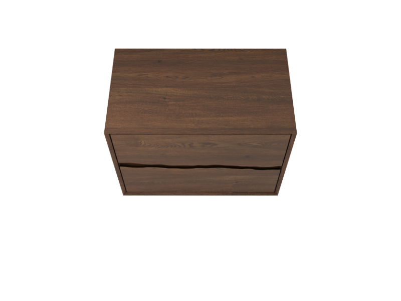 Vanderloc Ventura Two Drawer Single Freestanding Bathroom Vanity with Integrated Wood Countertop