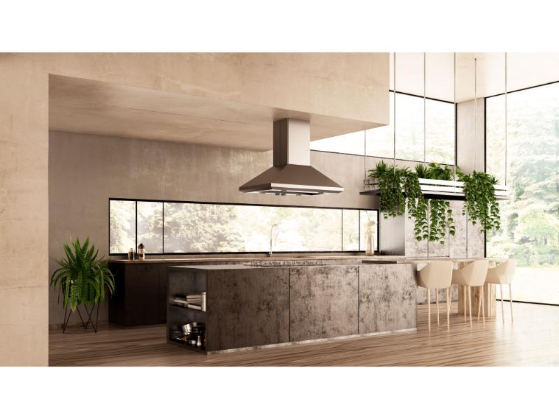 Elica Leone Island Hood 1200 CFM – Stainless Steal