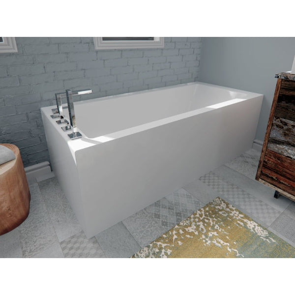 Produits Neptune Flory de Colt IFS Acrylic Right/Left Corner Bathtub – Soaking or Therapy – Right/Left Drain – White